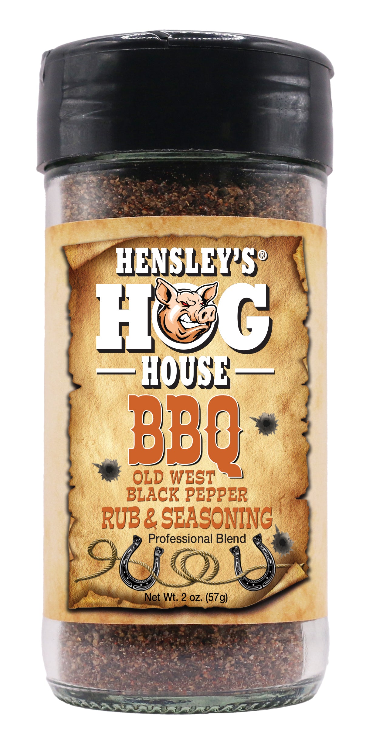 Hensley's Hog House BBQ® Old West Black Pepper Rub & Seasoning 2 oz